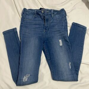 hollister high rise jeans (denim leggings)